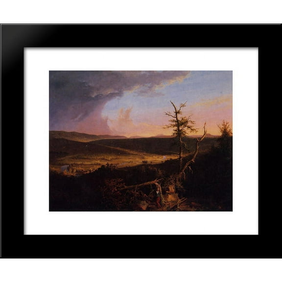 View on the Schoharie 20x24 Framed Art Print by Thomas Cole