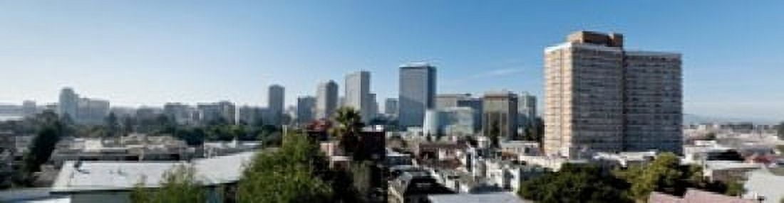 View over Oakland from Adams Point California USA Canvas Art - Panoramic Images (20 x 5)
