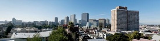 View over Oakland from Adams Point California USA Canvas Art - Panoramic Images (40 x 10)
