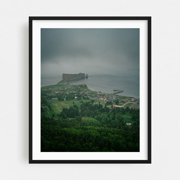 View over Percé 02 - Percé Québec Canada Photography Black Framed Wall Art Print 30 x 40 inches