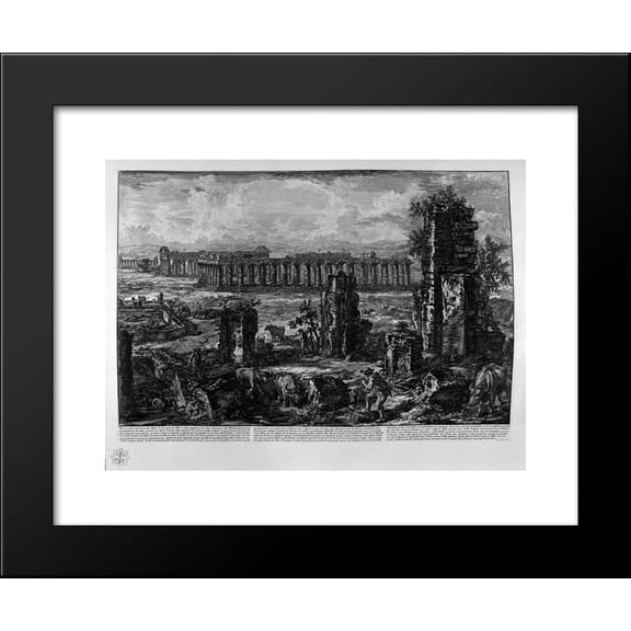 View the remains of the ancient city of Paestum 20x24 Framed Art Print by Pir...