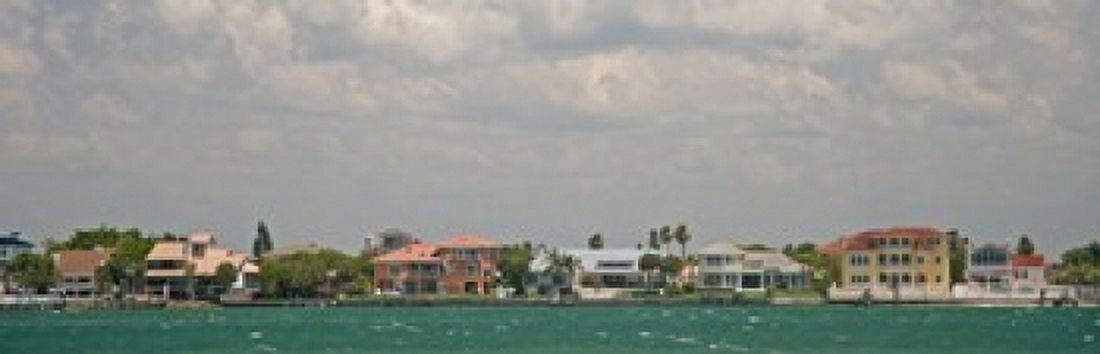 View toward Cabbage Key from St Petersburg in Tampa Bay Area Tampa Bay Florida USA Canvas Art - Panoramic Images (18 x 6)
