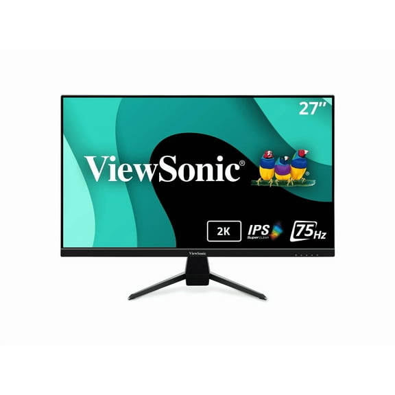 ViewSonic VX2767U-2K 27 Inch 1440p IPS Monitor with 65W USB C, HDR10 Content Support, Ultra-Thin Bezels, Eye Care, HDMI, and DP Input, Black