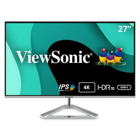 ViewSonic - VX2776-4K-MHDU 27" IPS LCD 4K UHD Monitor (HDMI, DisplayPort) - Silver