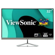 ViewSonic VX3276-4K-MHD 32 Inch 4K UHD Monitor with Ultra-Thin Bezels, HDR10 HDMI and DisplayPort for Home and Office