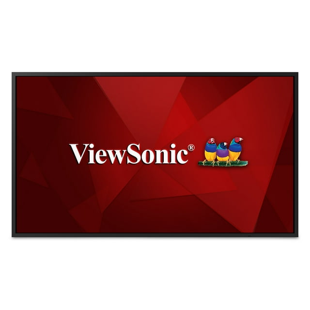 ViewSonic CDE4320 43 Inch 4K UHD Wireless Presentation Display with Integrated Quad Core Processor, 24/7 Operation Rating 16GB Storage Screen Sharing RJ45 or Wi-Fi HDMI DVI VGA, No Base Stand