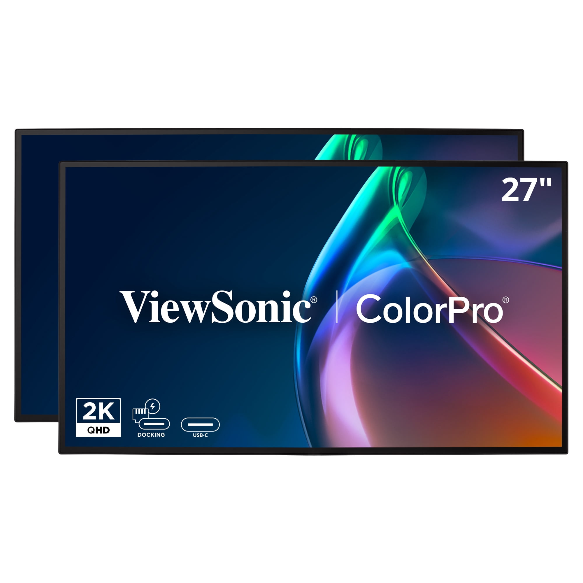 ViewSonic VP2768A_H2 27" 1440p Head-Only ColorPro Docking Monitors, Pantone Validated for Dual Scree
