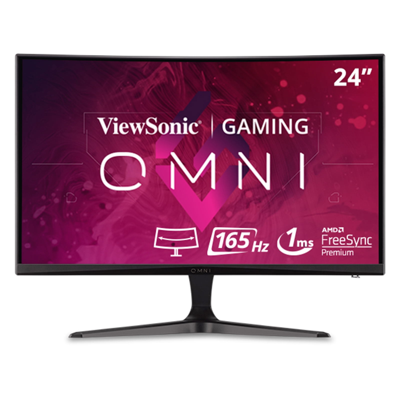 AOC C32G2 32 Curved Frameless Gaming Monitor FHD, 1500R Curved VA, 1ms,  165Hz, FreeSync, Height adjustable, 3-Year Zero Dead Pixel Policy, Black