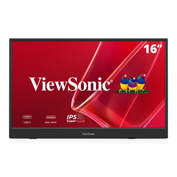 ViewSonic VA1653 16 Inch 1080p Portable Monitor for Laptop, FHD IPS External Screen