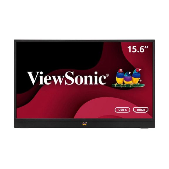 ViewSonic VA1655 15.6 Inch 1080p Portable IPS Monitor with Mobile Ergonomics, USB-C, and HDMI for Home and Office