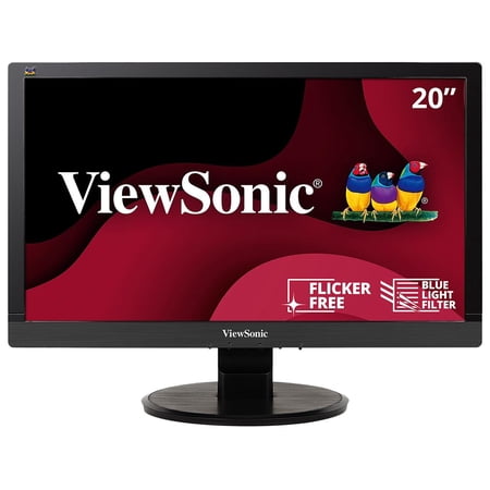 ViewSonic VA2055SM 20 Inch 1080p LED Monitor with VGA Input and Enhanced Viewing Comfort