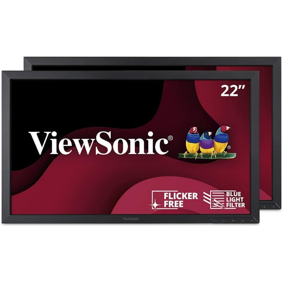 ViewSonic VA2252Sm 22" Full HD 1080P Monitor, 3000:1, 250cd/m2, VGA&DVI-D Display Port, VESA Mountable