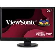 ViewSonic VA2446MH-LED 24 Inch Full HD 1080p LED Monitor with HDMI and VGA Inputs for Home and OfficeBlack