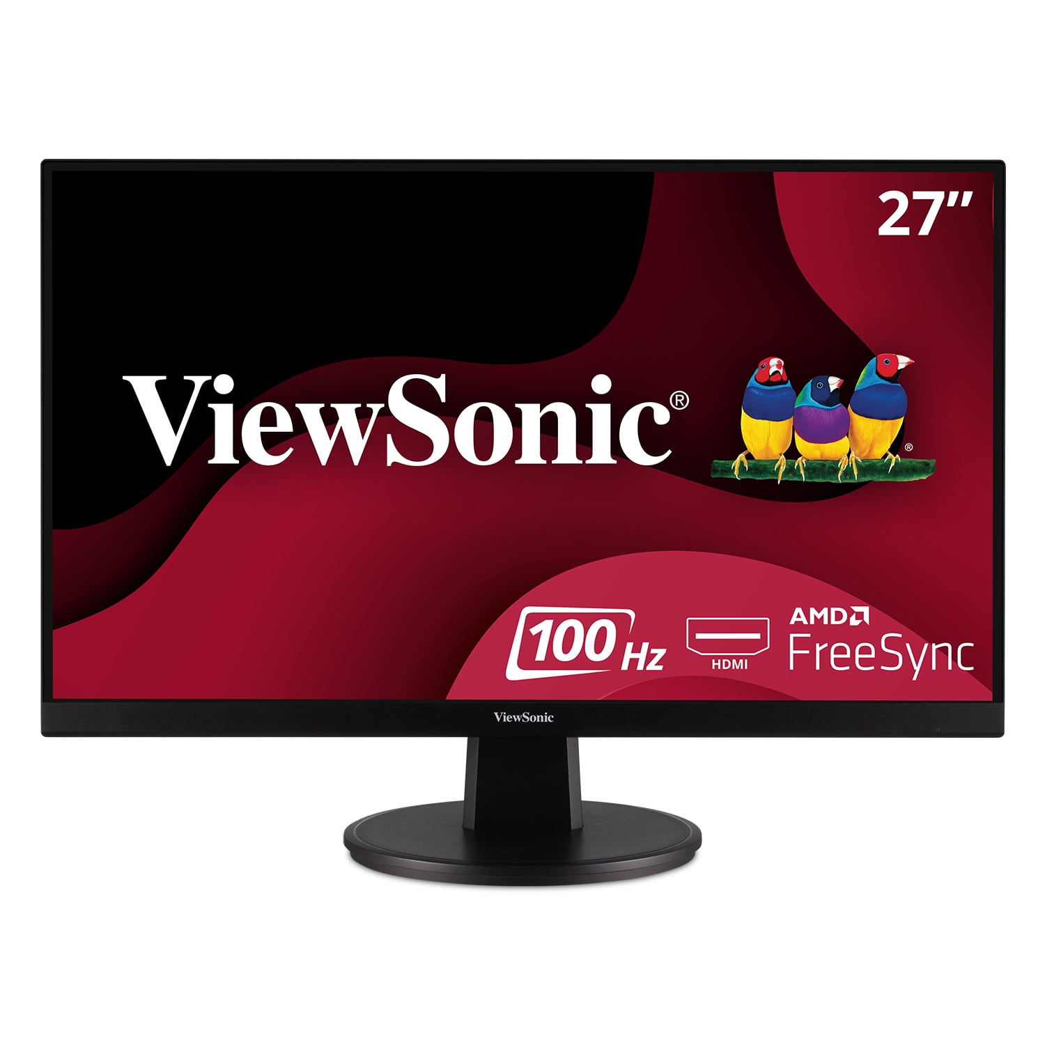 ViewSonic VA2747-MH 27 Inch Full HD 1080p Monitor with Ultra-Thin Bezel, AMD FreeSync, 100Hz, Eye Care, and HDMI, VGA Inputs for Home and Office Sansujyuku sansujyuku.com