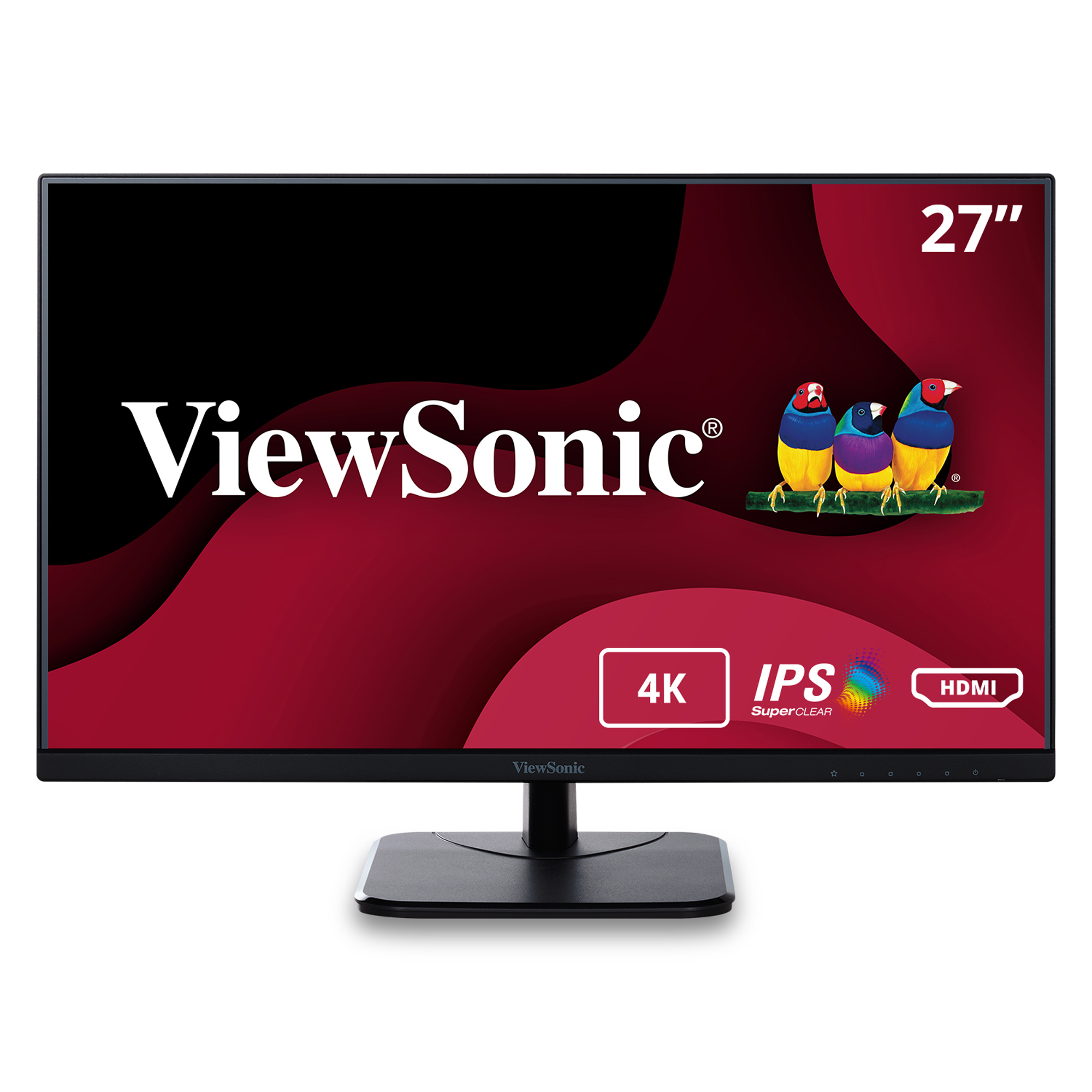 ViewSonic VA2756-4K-MHD 27" IPS 4K Monitor with Ultra-Thin Bezels, HDMI and DisplayPort Inputs for Home and Office