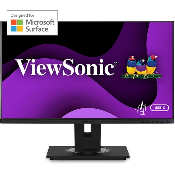 ViewSonic VG245 24 Inch 1080p Computer Monitor, IPS, 60W USB C for Surface