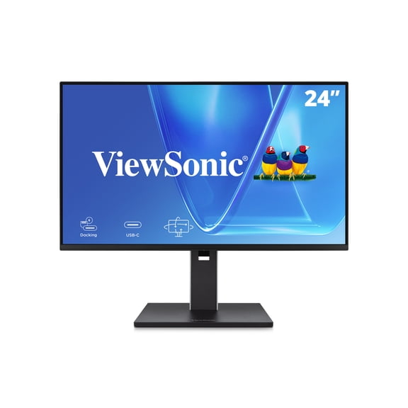 ViewSonic VG2458 24 Inch 1080p Docking Monitor, 100W USB C, RJ45, IPS