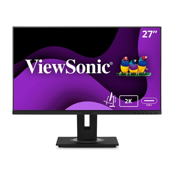 ViewSonic VG2756A-2K 27 Inch IPS 1440p Docking Monitor with 100W USB C, RJ45, HDMI, Display Port and 40 Degree Tilt Ergonomics for Home and Office