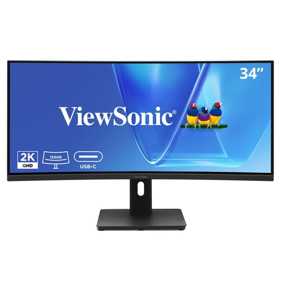 ViewSonic VG3409C 34" UWQHD Curved Monitor with 96W USB-V