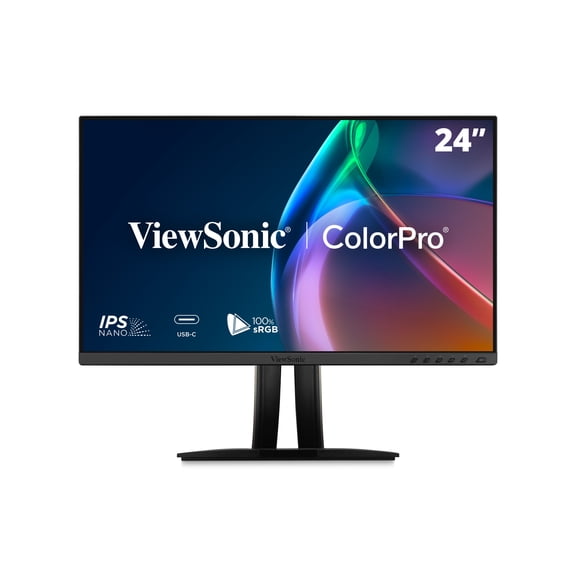 ViewSonic VP2456A 24" 1080p IPS Monitor, 100% sRGB Rec 709, Pantone Validated