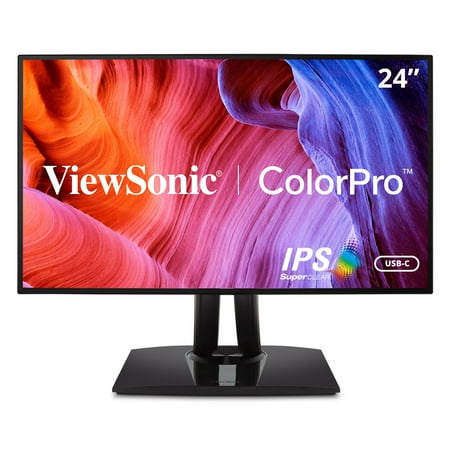 ViewSonic IPS Monitor VP2468a 24" 1080p Thin-Bezel sRGB ColorPro w 65W USB C