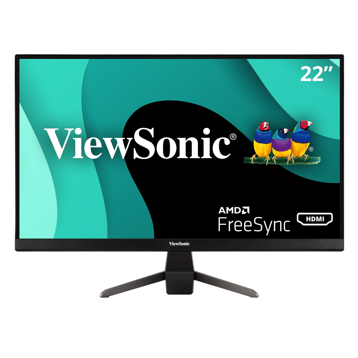 ViewSonic 1080p Gaming Monitor VX2267-MHD 22" with 100Hz, 1ms, FreeSync, HDMI, VGA, and DP