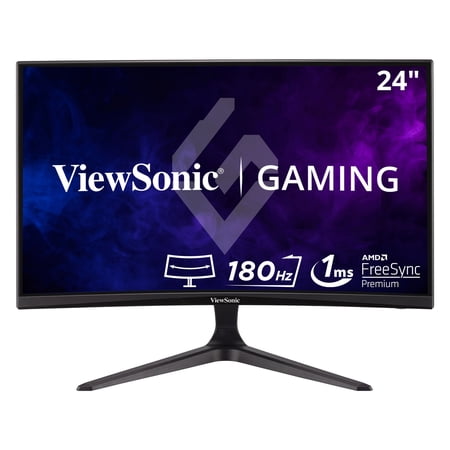 ViewSonic VX2418C 24" 1080p 1ms 180Hz Curved Gaming Monito - FreeSync Premium
