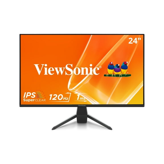 ViewSonic VX2470-MHD 24 Inch 1080p IPS Monitor with 120Hz, 1ms, Variable Refresh Rate, Eye Care, HDMI, VGA and DisplayPort Inputs