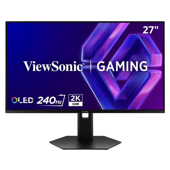 ViewSonic VX2738-2K-OLED 27 Inch QHD OLED Gaming Monitor with 240Hz, 0.03ms Response Time, AMD FreeSync Premium, Advanced Ergonomics, HDMI and DisplayPort