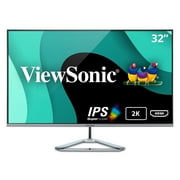 ViewSonic 1440p IPS Monitor VX3276-2K-mhd 32 Thin-Bezel with HDMI and DisplayPort