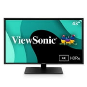 ViewSonic 4K UHD IPS Monitor VX4381-4K 43 with HDR10 Support, HDMI, USB and DP