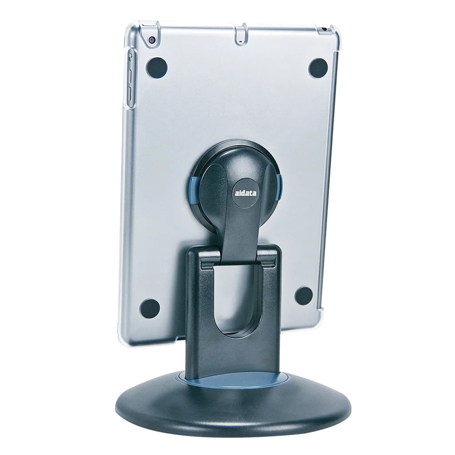 Clear and Black 360° Rotating iPad Air Desktop Stand