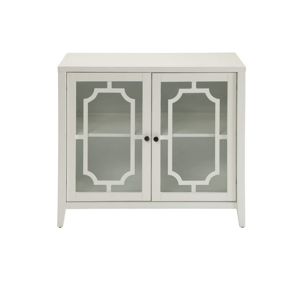 Viewable Storage Cabinet in White