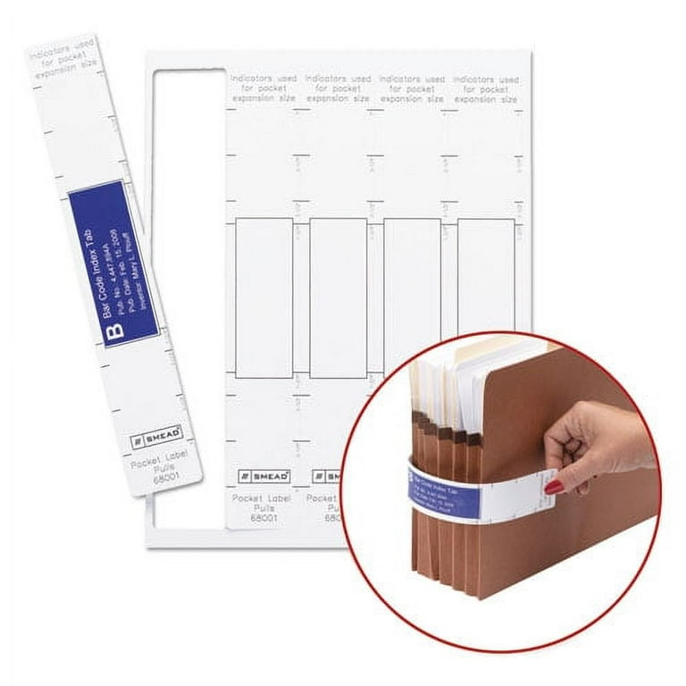 Viewables Pocket Label Pulls, 1.63 x 10.13, White, 5/Sheet, 9 Sheets/Pack Viewables Pocket Label Pulls, 1.63 x 10.13, White, 5/Sheet, 9 Sheets/Pack