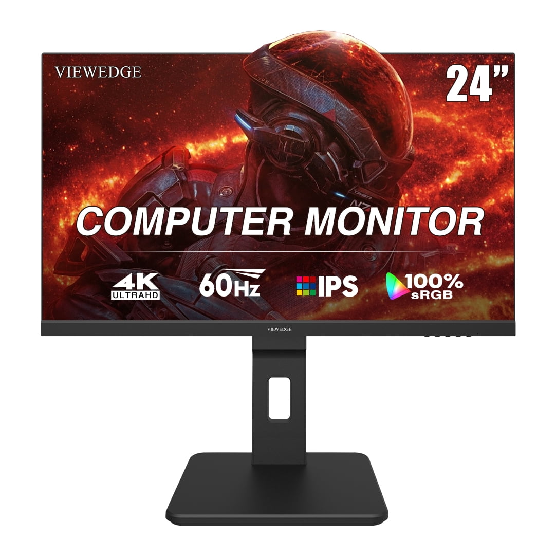 Viewedge 24 inch 4K 60Hz Computer Monitor, 5ms UHD 2160p IPS Monitor ...