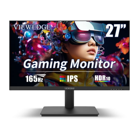 Viewedge 27 Inch WQHD 2560 x 1440 PC Gaming Monitor, 165Hz/144hz 1ms IPS Computer Monitor with HDR, 120% sRGB Bluelight Filter,Wall Mounted and 2HDMI &1DP Port