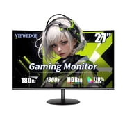 Viewedge 27 inch Curved Gaming Monitor 180Hz 1ms, FHD 1920x1080P Computer Monitor,1800R VA Screen, 120% sRGB with FreeSync, Low Motion Blur, HDMI & DP, Built-in Speakers