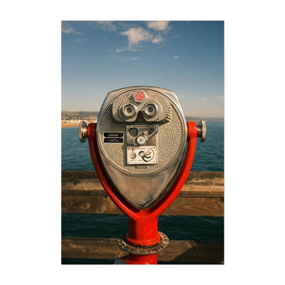 Viewfinder - Newport Beach California Photography Vintage Boardwalk Nautical Seaside Travel Poster Retro Coastal Unframed Wall Art Print 32 x 48 inches
