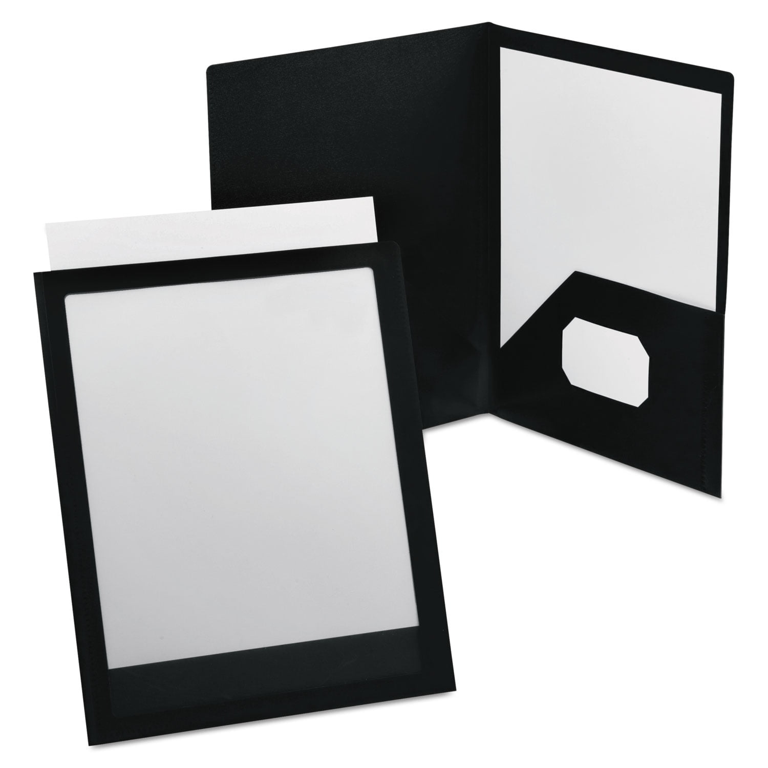 ViewFolio Polypropylene Portfolio, 100-Sheet Capacity, 11 x 8.5, Clear/Black ViewFolio Polypropylene Portfolio, 100-Sheet Capacity, 11 x 8.5, Clear/Black