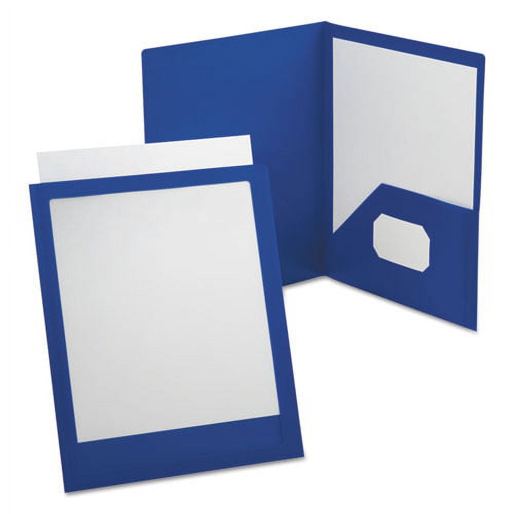 ViewFolio Polypropylene Portfolio, 100-Sheet Capacity, 11 x 8.5, Clear/Blue ViewFolio Polypropylene Portfolio, 100-Sheet Capacity, 11 x 8.5, Clear/Blue