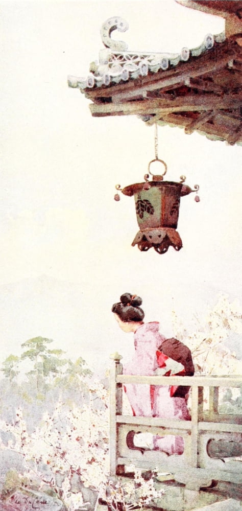 Viewing the plum blossoms Flowers & Gardens of Japan 1908 Canvas Art - Ella Du Cane (24 x 36)