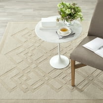 Viewpoint Carved Handwoven Brown Area Rug