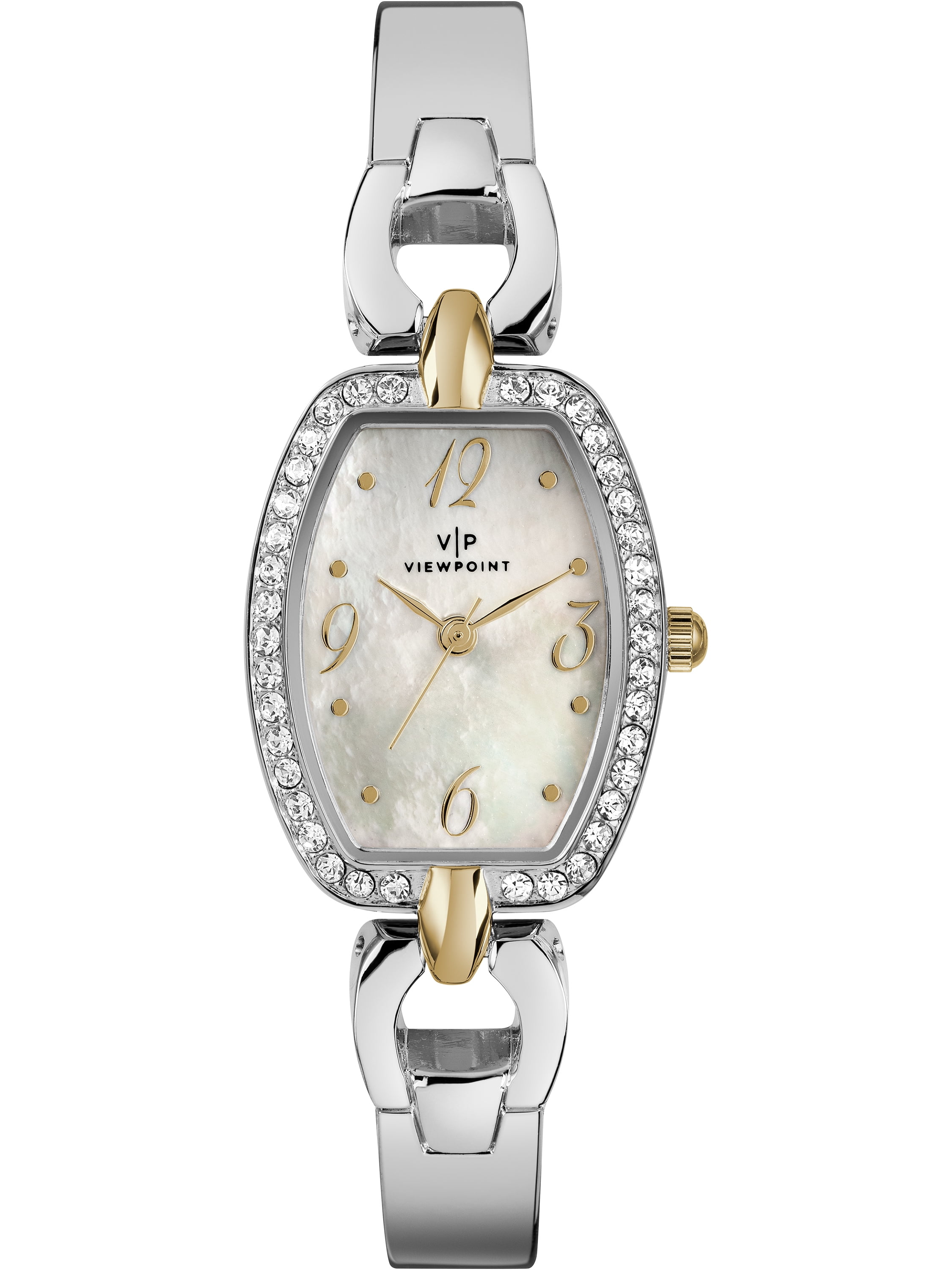 Viewpoint by Timex Women's 25mm Mother-of-Pearl Dial Watch Silver-Tone Bracelet