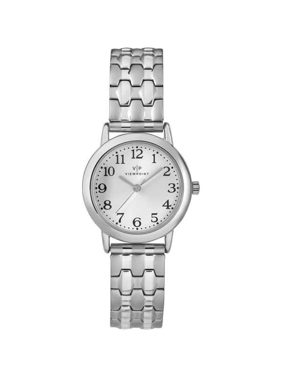Women's 28mm Silver-Tone Dial Watch, Silver-Tone Expansion Band