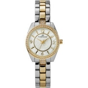 Viewpoint by Timex Womens 30mm Mother-of-Pearl Dial Watch -Two-Tone Stainless Steel Bracelet Watch