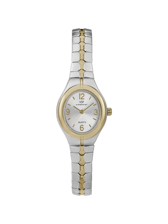Viewpoint by Timex Women's Two-Tone 22mm Fashion Watch, Expansion Band