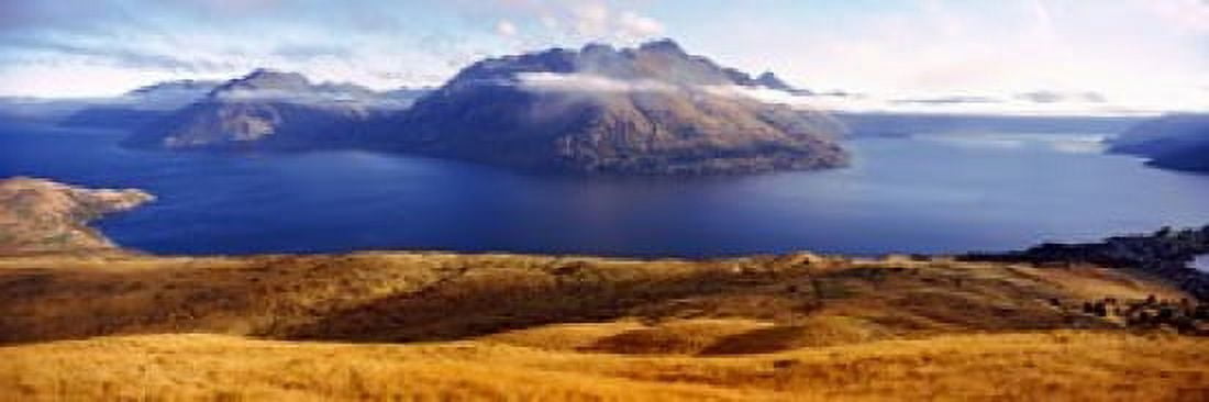 Views of Cecil and Walter Peaks from Deer Park Heights Lake Wakatipu South Island New Zealand Canvas Art - Panoramic Images (18 x 6)