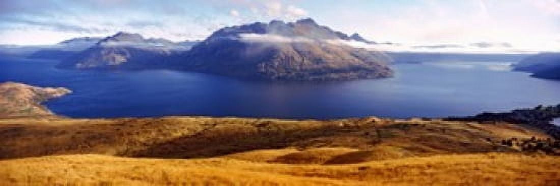 Views of Cecil and Walter Peaks from Deer Park Heights Lake Wakatipu South Island New Zealand Canvas Art - Panoramic Images (36 x 12)