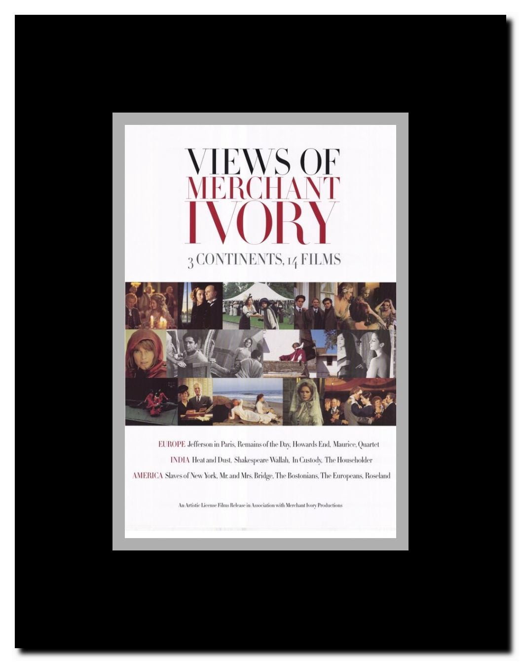 Views of Merchant Ivory Framed Movie Poster