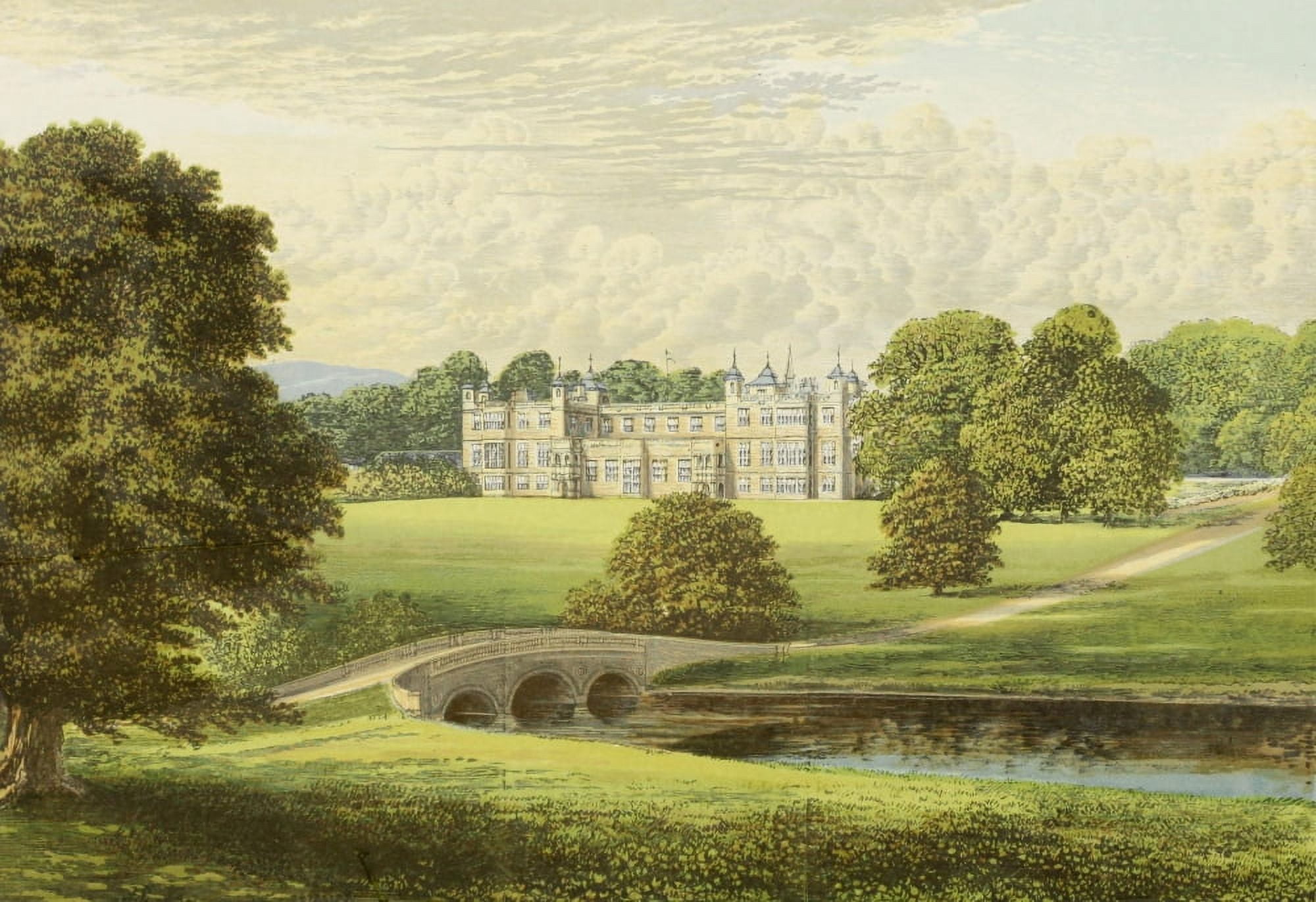 Views of Seats 1880 Audley End Canvas Art - AF Lydon (18 x 24)